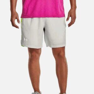 Under Armour Men's Running Shorts 3XL Fitted Launch Elite 5"  Gray Mist NWT